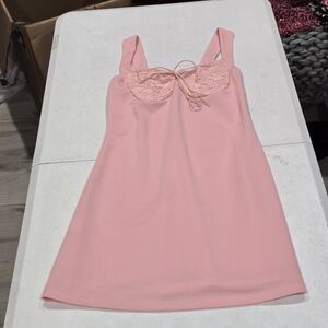 Elegant Pink Lace-Trimmed Chemise